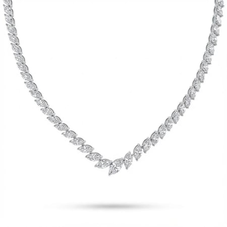 عقد الماس تنس ذهب أبيض عيار18