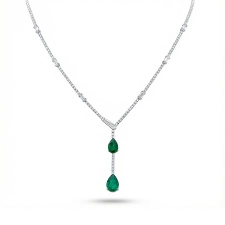 عقد  الماس ذهب ابيض عيار18