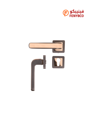 مقبض باب مفصول رمادي وذهبي موديل MSB/RGP B5212