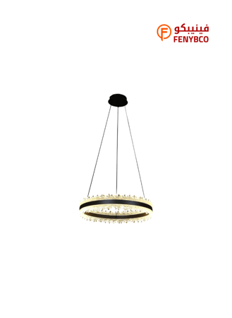 ثريا علاقي مودرن اسود لون الانارة 3 اضاءات 55 واط 40 سم