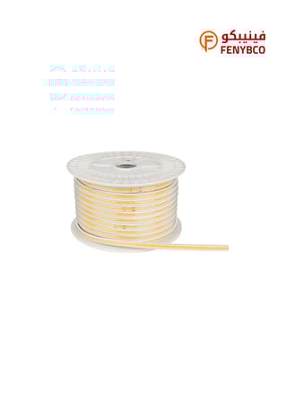 شريط ليد COB متصل – لون أصفر | لفة 50 متر | 220V كهرباء مباشرة