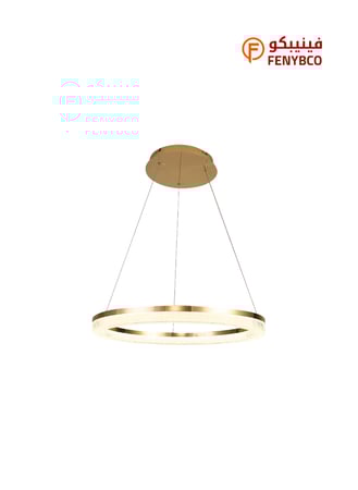 نجف مودرن ذهبي مع3اضاءات 30 واط مقاس 60 سم