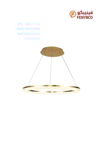 نجف مودرن ذهبي مع3اضاءات 55 واط مقاس 80 سم