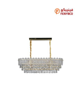 ثريا مودرن ذهبية مقاس 100×35 سم – 14 لمبة E14 بتصميم فاخر