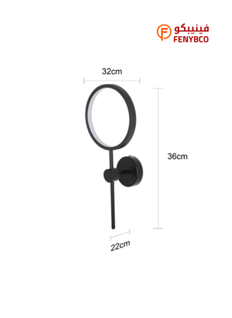 إضاءة ألترا جلو حائط مفرد اسود مع لون الانارة 3اضاءات متغيرة