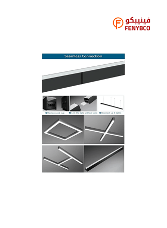 كشاف مسطرة LED قابل للتوصيل بطول 60 سم – 24 واط | تركيب معلّق أو سطحي بغطاء أسود