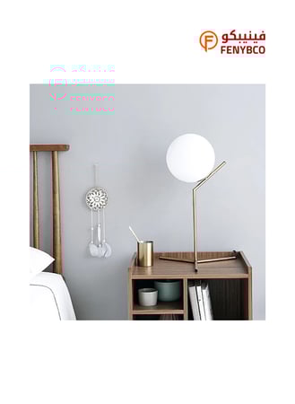 مصباح طاولة مودرن باللون الزيتي مع لمسة ذهبية أنيقة