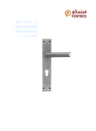 مقبض باب بليت JA 7582 MSN/CP فضي مطفي × لامع