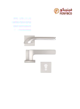 مقبض باب مفصول JE 1060 MSN/CP فضي مطفي × لامع