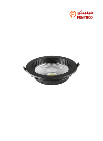 كرتون 30 حبه سبوت لايت جرم اسود 14 سم 15 واط 3 لون