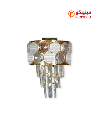 ابليك إنارة حائط مزدوجة بتصميم أنيق – لون ذهبي