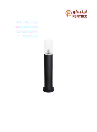 فانوس حديقة أرضي ارتفاع 60 سم باللون الأسود للاستخدام الخارجي