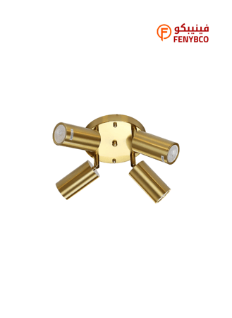 مصابيح سقف اتجاهية رباعي لون ذهبي زيتي