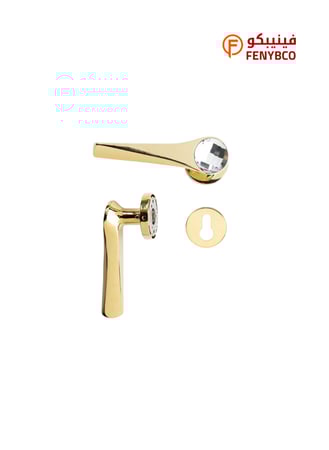 مقبض باب مفصول كريستال ذهبي موديل 9501