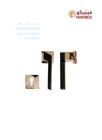 مقبض باب مفصول موديل 1002 JE – ذهبي مع أسود