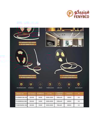 شريط زينة LED كوب | لون أصفر | 288 شريحة | 10 متر