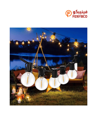 إضاءة عقد اسود مع لمباتها E12 طول 22 متر و عدد 75 لمبة