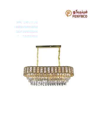 ثريا مودرن ذهبية مقاس 100×35 سم – 14 لمبة E14 بتصميم فاخر