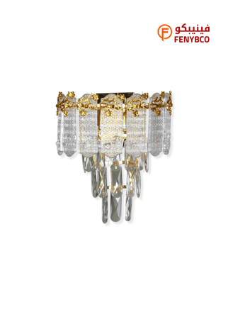 ابليك إنارة حائط مزدوجة بتصميم أنيق – لون ذهبي