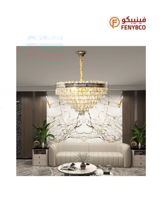 ثريا مودرن ذهبية قطر 60 سم – 10 لمبات E14 بتصميم أنيق