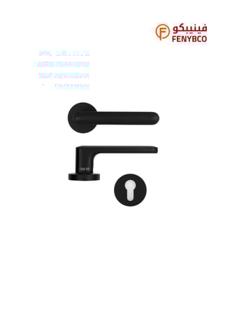 مقبض باب مفصول BI 8002 BLACK أسود