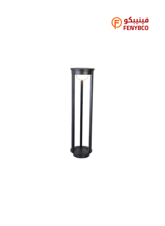 كشاف بوابة خارجي أسود بطول 60 سم – إضاءة صفراء دافئة 12 واط