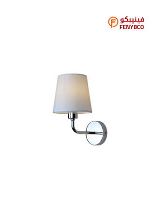 أبليك جداري مودرن مفرد – فضي بقاعدة لمبة E14