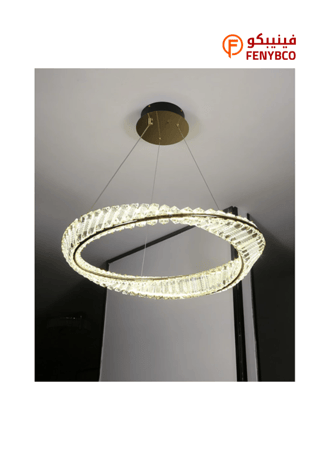 ثريا هيمن مودرن ذهبي مع لون الانارة 3 اضاءات متغيرة قطر 60 سم