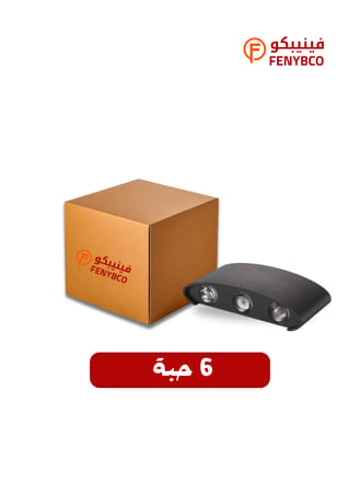 كرتون عدد 6 حبه انارة جدارية 6 عدسة
