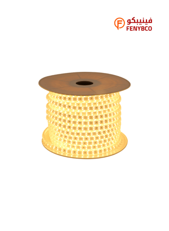 شريط زينة LED – لون أصفر | 276 شريحة/متر | لفة 50 متر