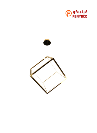 نجف مودرن ذهبي بإضاءة صفراء – 65 واط