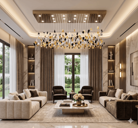 ثريا كريستال مودرن مستطيلة فاخرة - بتصميم مستعرض ومبهر