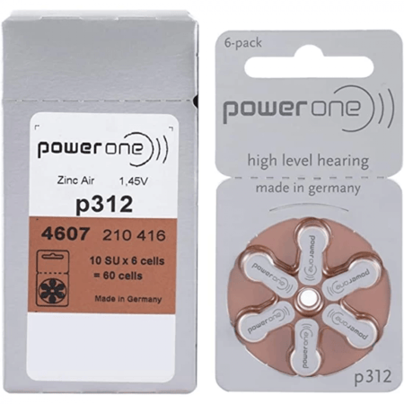 بطاريات PowerOne لسماعات الاذن P312