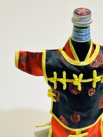 2 pieces// Quality Chinese Traditional Dress Bottle Cover With Hat