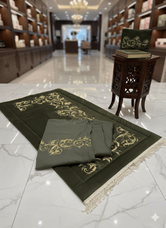 طقم شرشف صلاة زيتي