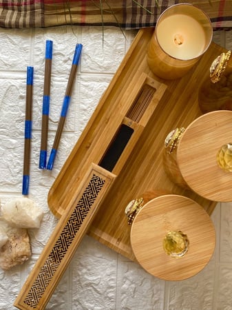 مبخرة خشب من الخيزران الحجم الكبير