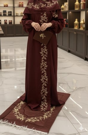 طقم شرشف صلاة برقندي