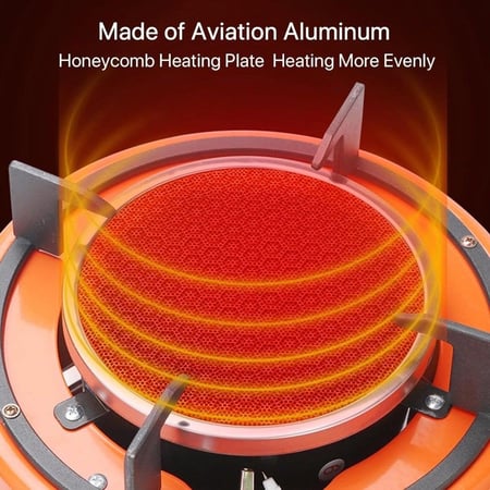 دفاية غاز متنقلة مع موقد