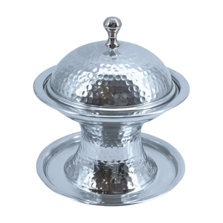 بادية تمر المنيوم حب الرمان لون فضي