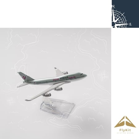 مجسم طائرة الخطوط القطرية 747