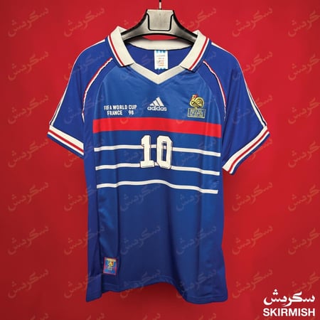 قميص كلاسيك منتخب فرنسا الأساسي 1998م - طباعة ZIDANE