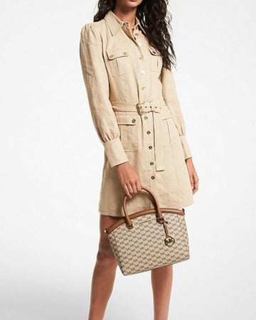 شنطة مايكل كورس يارا ساتشل yara truffle small- ترفل (بيج)