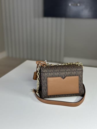 شنطة cece  سمول كروس بودي - بني سجنشر/ ذهبي