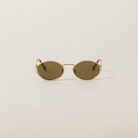 نظارة ميو ميو لوقو اوليف باللون البني  Miu Miu Logo sunglasses