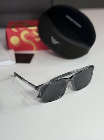 امبوريو ارماني نظاره رجالية المنيوم سكوير  square frame ea4241d aluminum Emporio armani