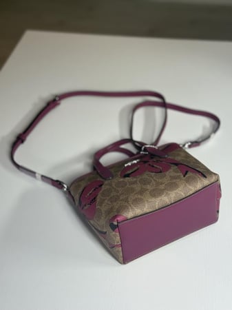شنطة كوتش ميني سيتي توت ليميتد ادشن بربطات (باو) City Mini Tote Bag In Signature Canvas With Bow Print