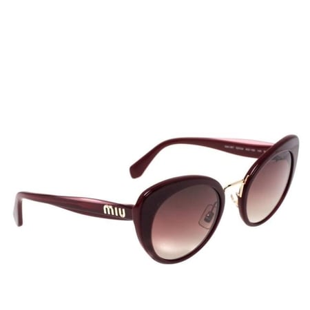 نظارة ميو ميو كات اي باللون البرجندي Miu Miu Cat Eye SMU06T Gradient Sunglasses in Burgundy
