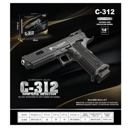 مسدس خرز أجزاء حديد c312 حجم كبير