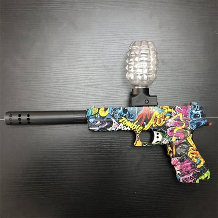 مسدس جلوك خرز مائي مع2000 رصاصه(اصفر متعدد الالوان)اوتوماتيك كهربائي