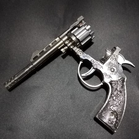 مسدس محاله نيكل طرطعان  حديد مع كاتم S